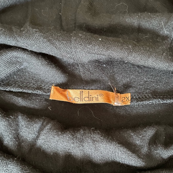 Belldini Black Cowl Neck Cardigan with Gems Size 2XL - Picture 3 of 4